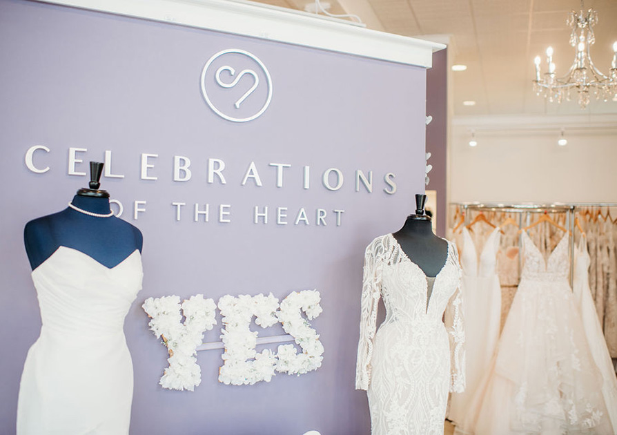 Bridal gowns "Yes" wall